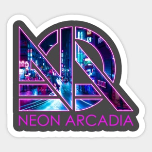 Neon Arcadia Daydreams logo shirt Sticker